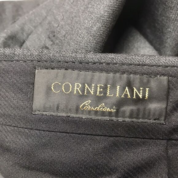 CORNELIANI Forro Pants Men Black 54(36x32) 100% Pure Virgin Wool Cuffed Dress - Picture 11 of 15